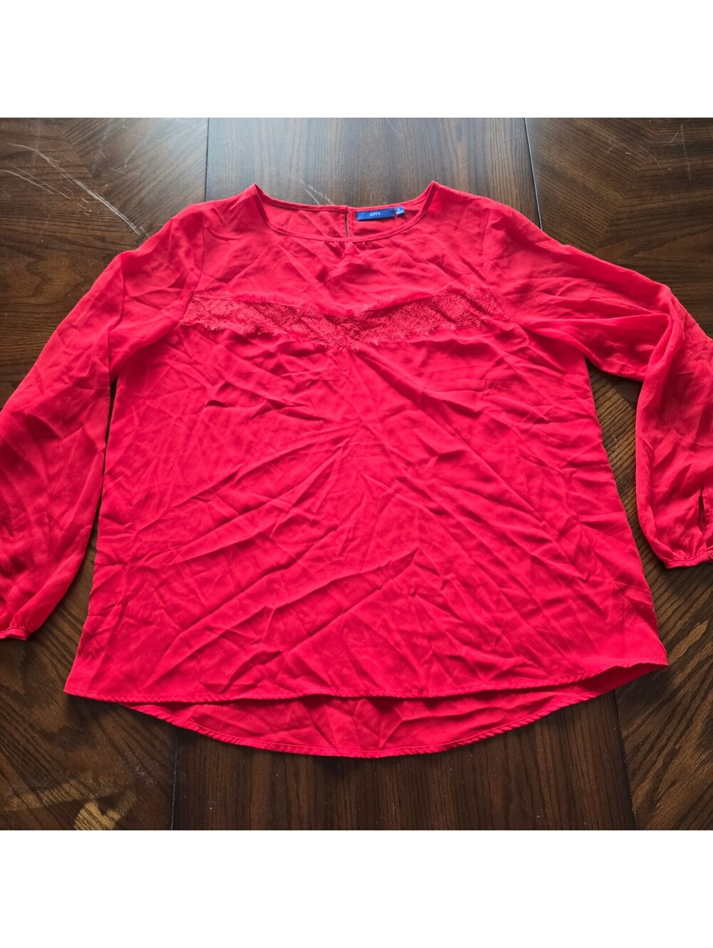 Apt. 9 red long sleeve top womens